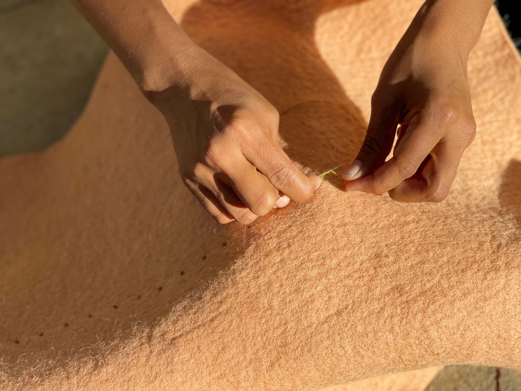 How it's Made—French Knot Felt Pillow Covers