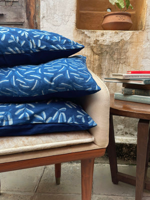 Neem Leaf | Indigo | Pillow Cover