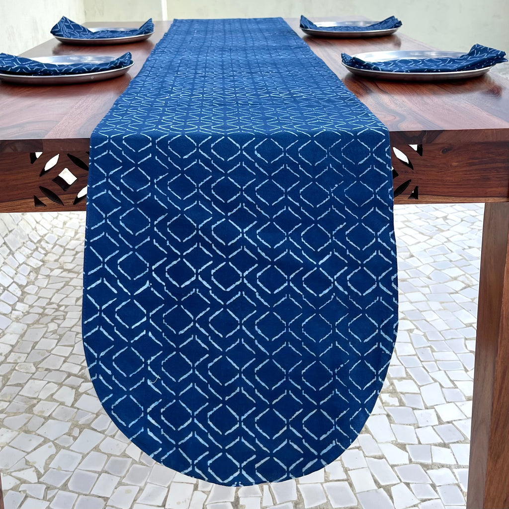 Connect | Indigo | Table Runner